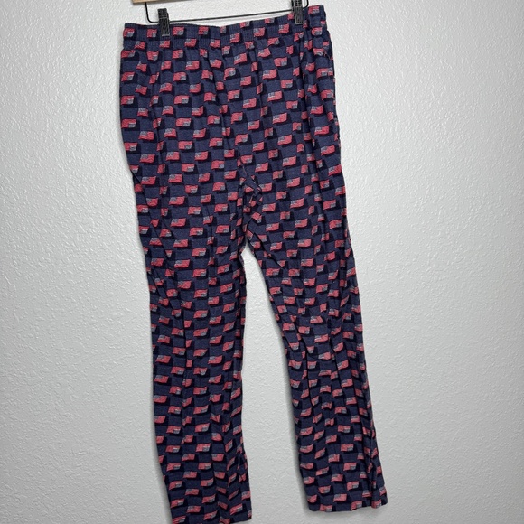 Men's Club Room Charter Club Medium Pajama pants w/American Flag print cotton - Picture 7 of 10